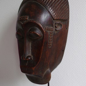 Baoulé people, serene Baule Mask , Ivory Coast, Africa  african tribal baoulé mask, Akan people
