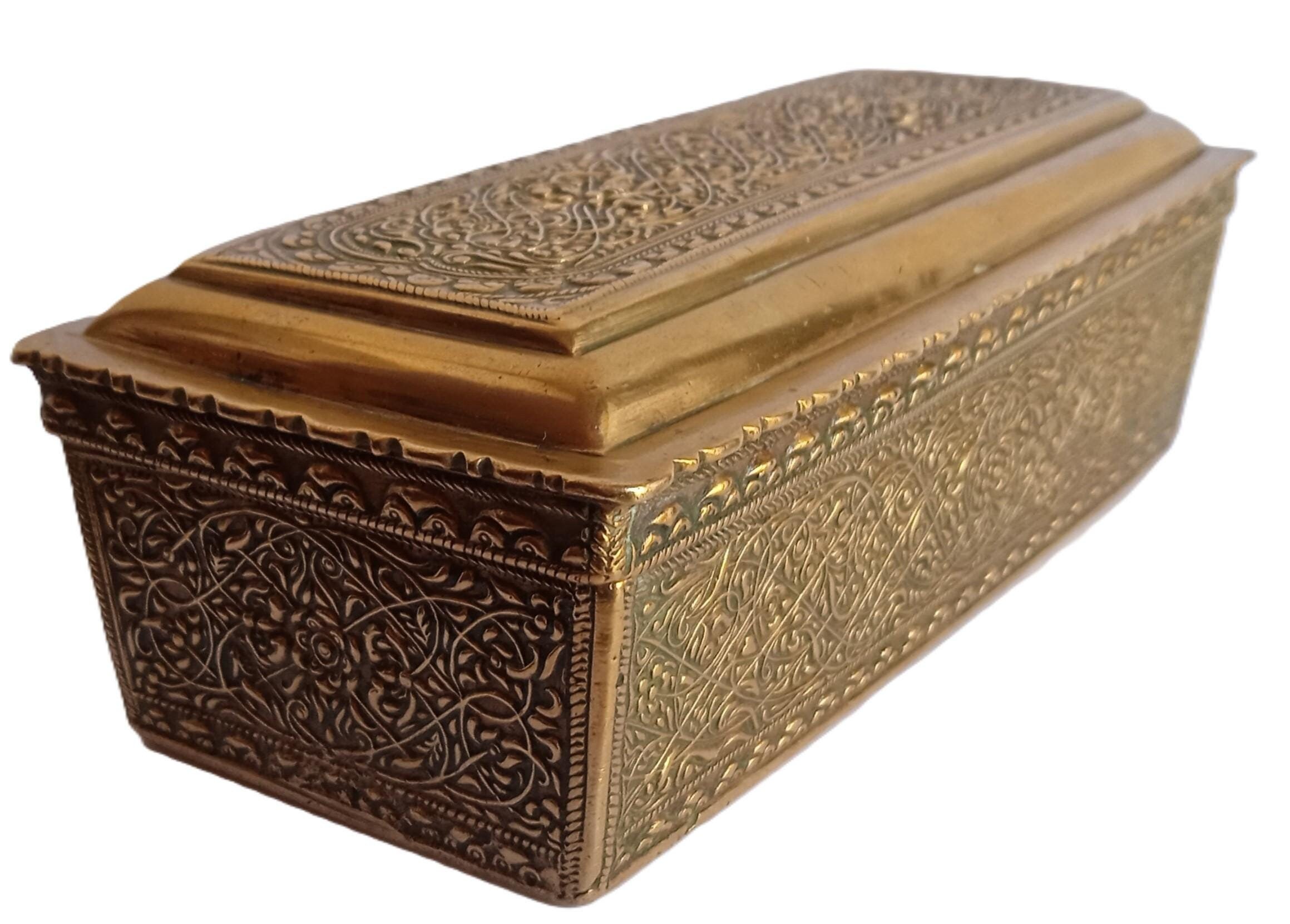 Brass Betel Nut Supari Box from Brunei - Early 20thC Brass Betel Nut Supari Box from Brunei - Early 20thC