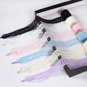 Decoratieve strik, holle veters, brede platte schoenveters, esthetische sneakeraccessoires, vervangende veters in meerdere kleuren voor casual schoenen