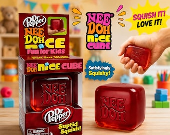 Dr Pepper Nee Doh Nice Cube Squishy Sensory Stress Relief Fidget Toy (Kids & Adults)