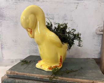 Vintage Mid Century Duck Planter / Vintage Pottery Duck / Spring Decoration / Succulent Planter