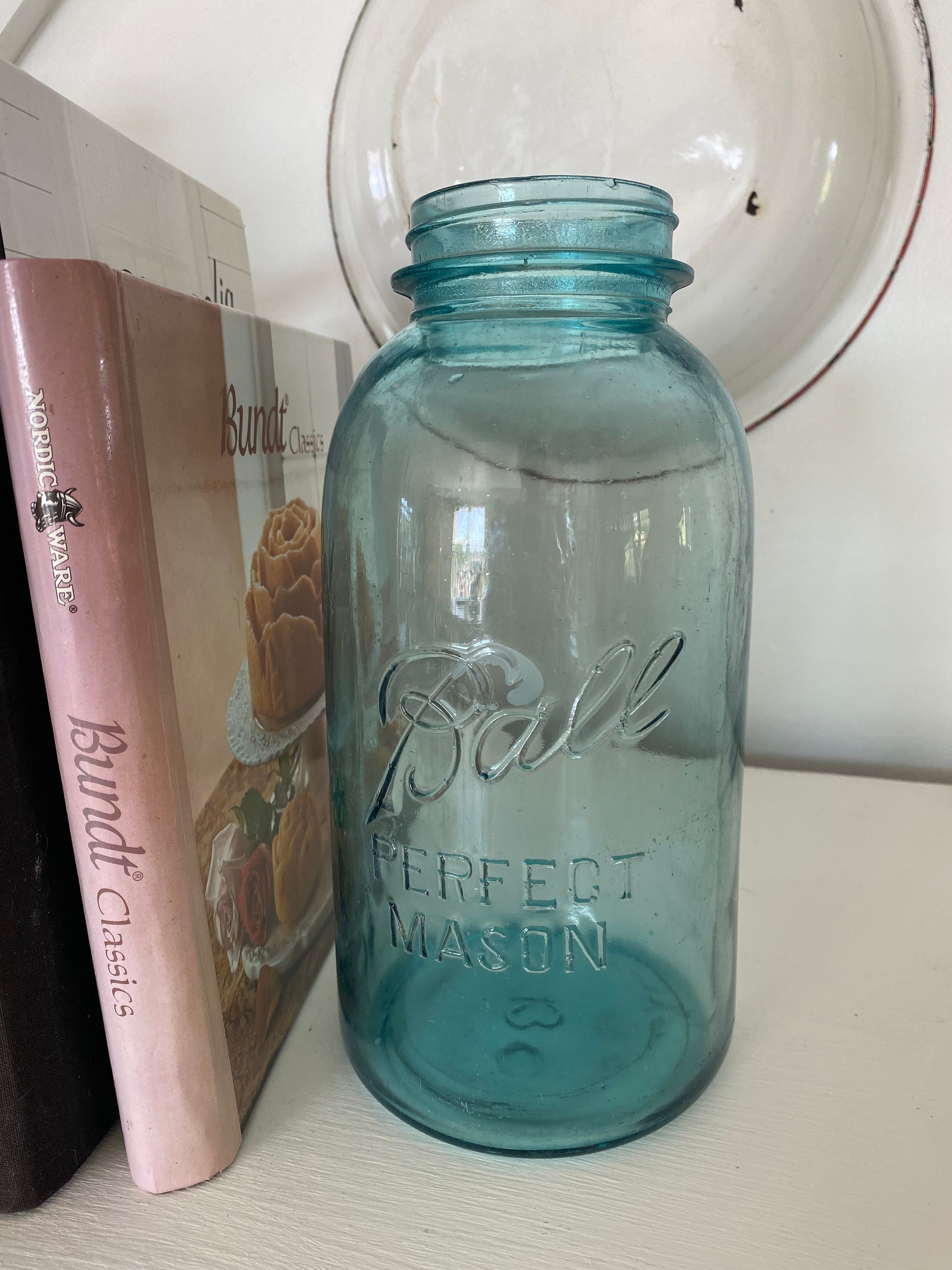 Antique Mason Blue Half Gallon Jar with Lid – Main Street Estate Sales