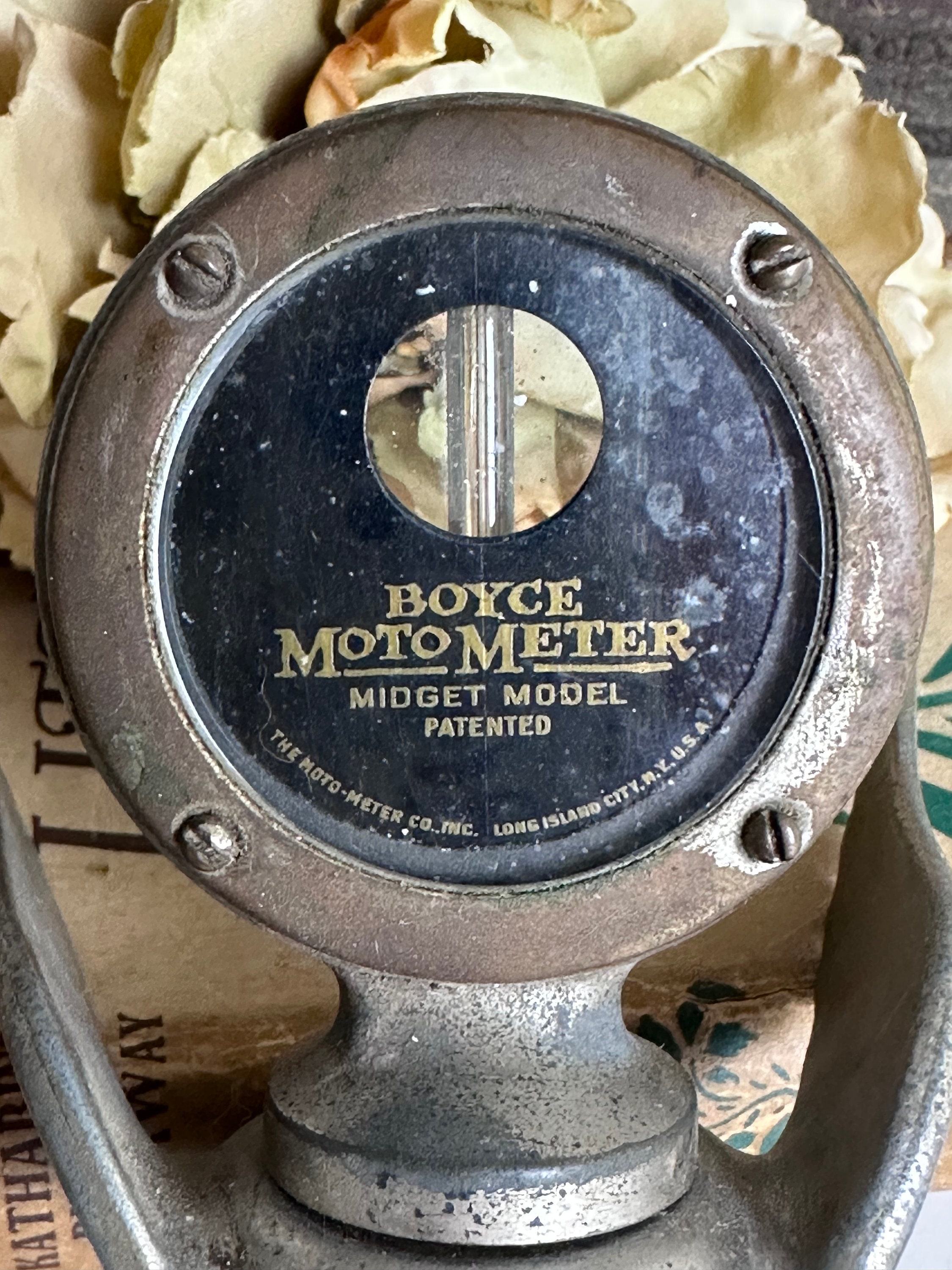 Vintage Boyce Motometer Midget Model Patented With Wings / RARE 