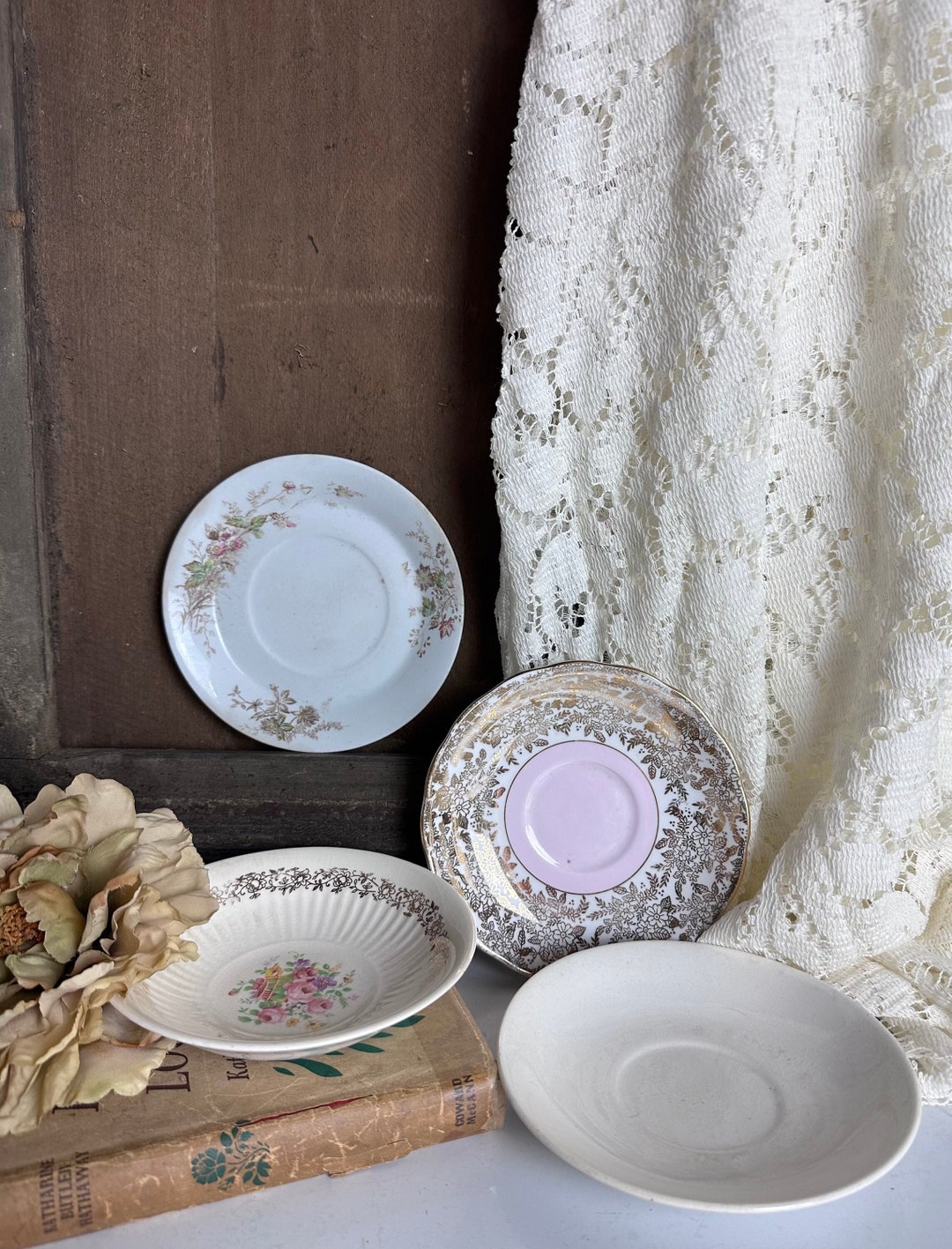 Vintage Collection of Small Saucers / SWEET Antique Collection of