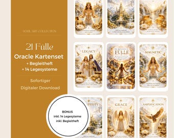 Fülle Orakelkarten -  21 Karten für Geld, Freiheit & Selbstwert - Sofort Download