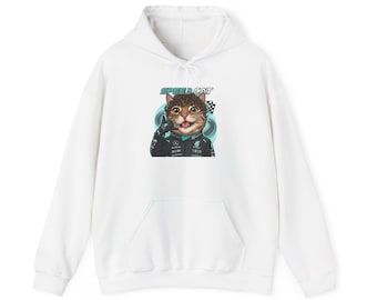 Speedcat Pilot Cat Hoodie | Retro Space Cat Graphic Hoodie