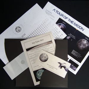 Ein Morgen Land auf dem Mond Geschenkset in einer Luxus Präsentationsmappe - Personalisiert mit dem Namen Ihrer Wahl