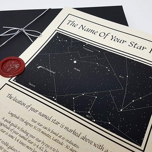 Name a Star Deluxe Gift Box Set with SWAROVSKI® ELEMENTS - fully personalised with the name of your choice.