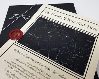 Name a Star Deluxe Gift Box Set with SWAROVSKI® ELEMENTS - fully personalised with the name of your choice.