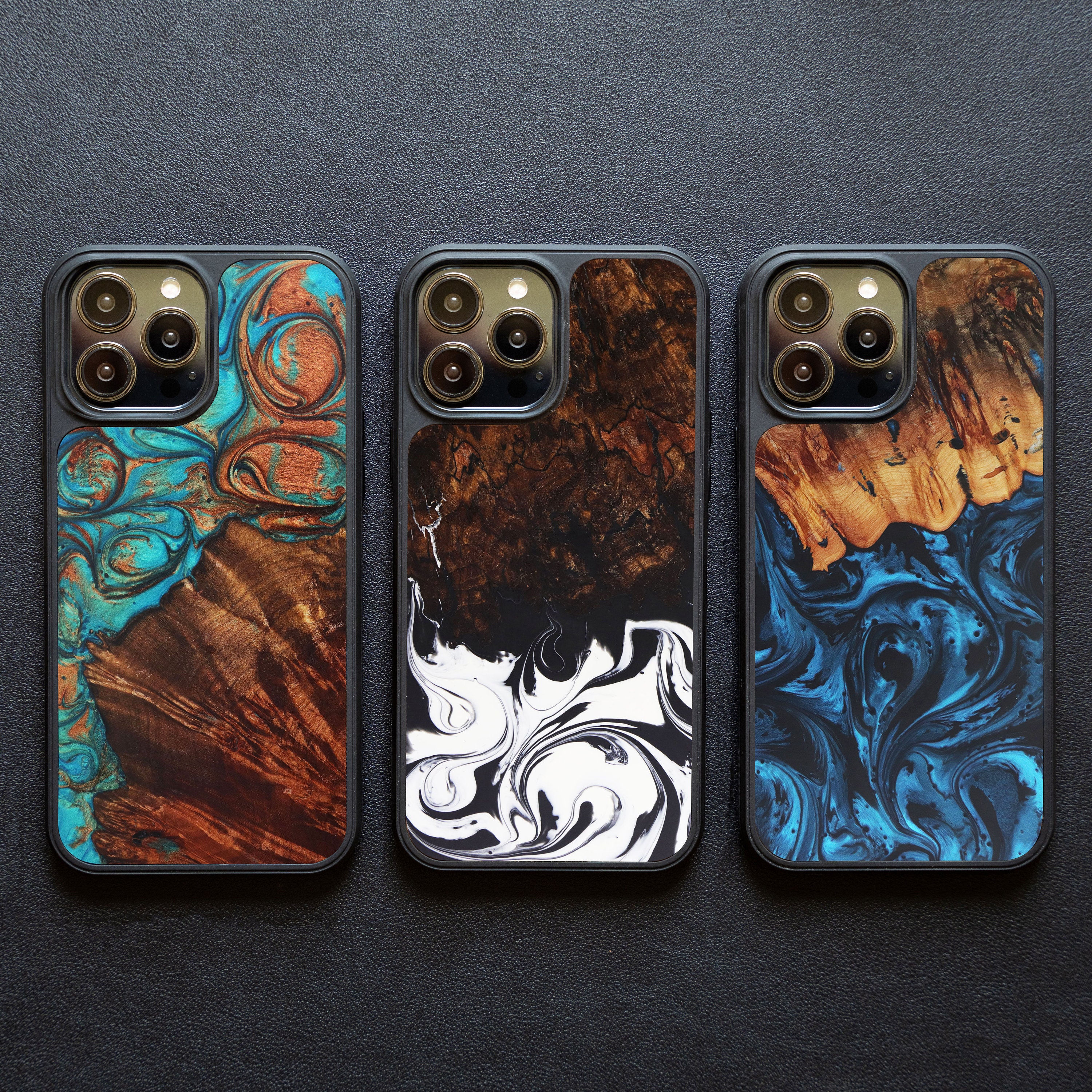 Iphone 14 Pro Max Woodresin Traveler Protective Wood Case Etsy