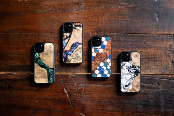 IPhone 13 - Wood+resin Traveler Protective Wooden Case | Unique Phone Cover  With Magsafe | One-of-a-kind, Natural Wood Burl Phone Cover - Etsy