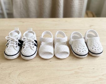 Crochet Baby Shoes Pattern PDF, Baby Sneaker Sandal Clog Pattern, Newborn to 12 Months, Baby Booties, Digital Crochet Pattern, Visual Guide