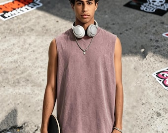 100% Cotton Sleeveless Vest: Unisex Summer Plain Tank Top (S-5XL)