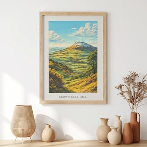 Brown Clee Hill Shropshire Art Print, Welsh Marches Landscape Wall Art
