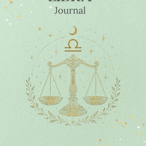 Libra Digital Journal – Zodiac Journal PDF, Libra Notebook, Astrology Journal, Scales Zodiac, Digital Download