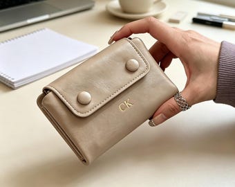 Portafoglio corto in pelle, portafoglio a due ante da uomo, porta carte minimalista, custodia per carte di alta qualità, porta carte di credito sottile, portafoglio tascabile quotidiano da uomo