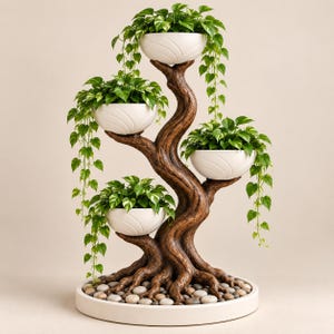 Fichier STL de jardinière imprimée en 3D, support pour bonsaï, téléchargement numérique