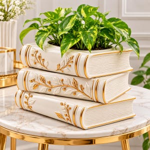 Book Planter STL File, 3D Printable Book Flower Pot, Literary Plant Decor