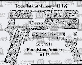 Rock Island Armory A1 FS Scroll Design, Colt 1911 Gravure (Digitaal Bestand)