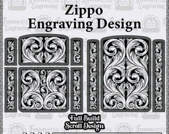 Zippo-Schriftzug-Gravurdesign, Lasergravurvorlage (SVG, AI, DXF)