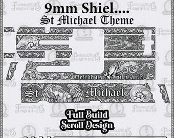Schild-Schriftrolle-Design SVG (Seite, Vektor, Laser, Gravur)
