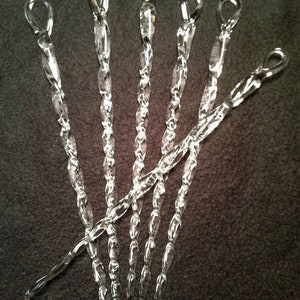 Clear Glass Icicles. Three different sizes. Large 8"- 10" (6)