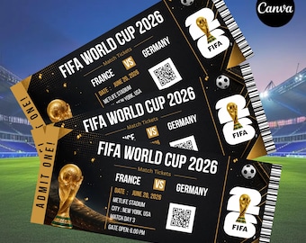 World Cup 2026 Ticket Invitation Template | Editable FIFA Soccer Party Invite (Digital Download)