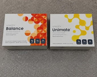 2 Pack Unicity Balance (30 sachets) + Unimate (30 Sachets)