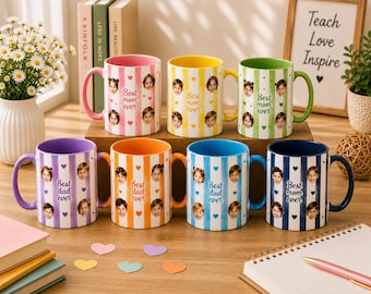 Anpassad fotomugg, kaffekopp med personlig bild, bästa pappamugg, kaffemugg med foto, babyansiktsmugg, keramisk babyansiktsmugg