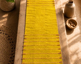 Organic Cotton Yoga Mat, Handwoven Natural Meditation, Anti-Slip Fitness Exercise (2x6 ft)