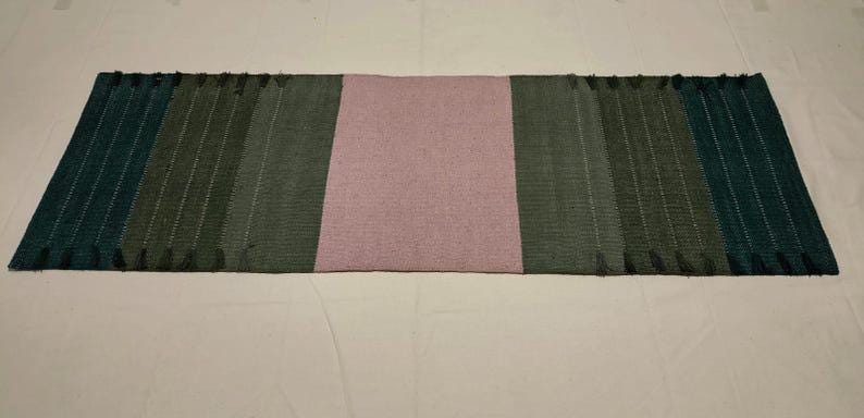 Handwoven Natural Cotton Yoga Mat, Boho Tassels, Eco-Friendly Practice Rug image 7