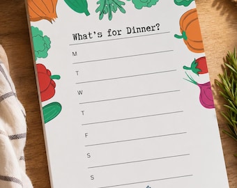 What's For Dinner Notepad 5x7 50 Sheets