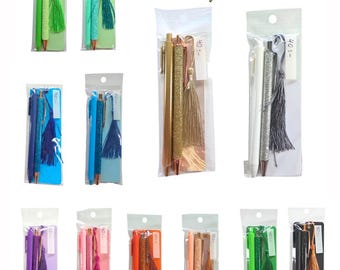 Set: Pens & bookmark with tassels