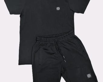 Stone Island Mens Summer Set ( T - Shirt & Shorts Set )