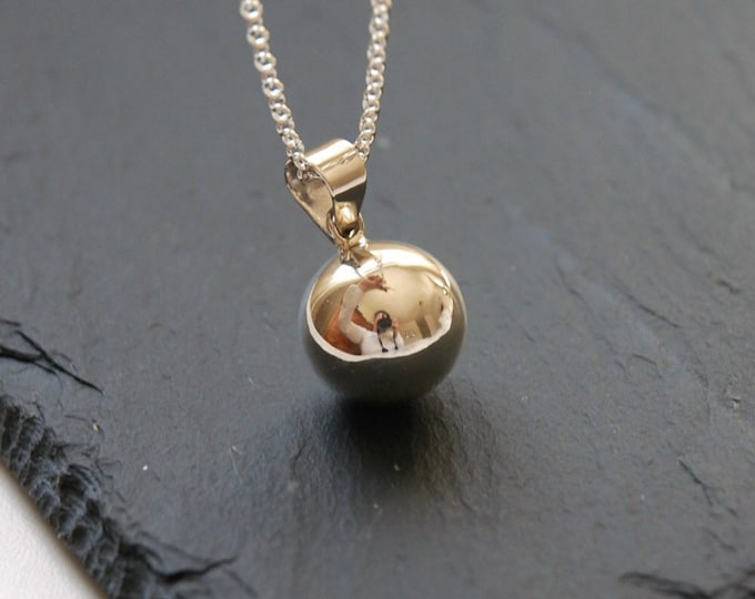 Harmony Ball Necklace, 925 Sterling Silver Harmony Ball Pendant, Bola