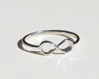 Infinity Anchor Ring In Sterling Silver 925 - Sizes 2 To 14, Gift Box Included
