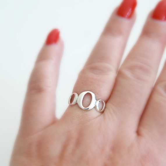 Sterling silver circles ring