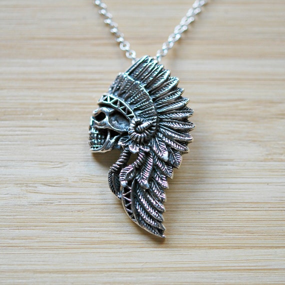 Sterling silver skull necklace