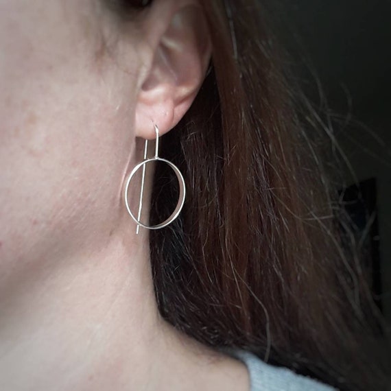 925 Sterling silver circle earrings