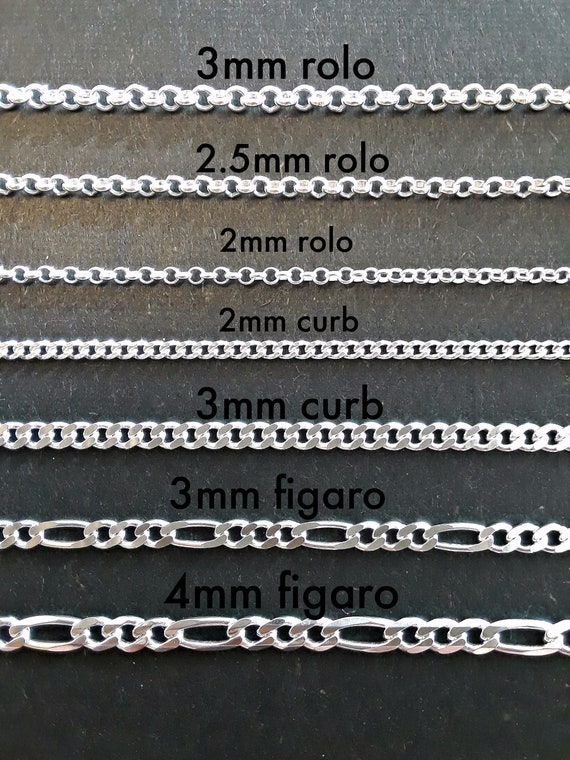 Sterling Silver Chain Silver Rolo Chain 