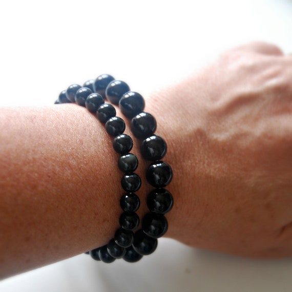 Black obsidian bracelet