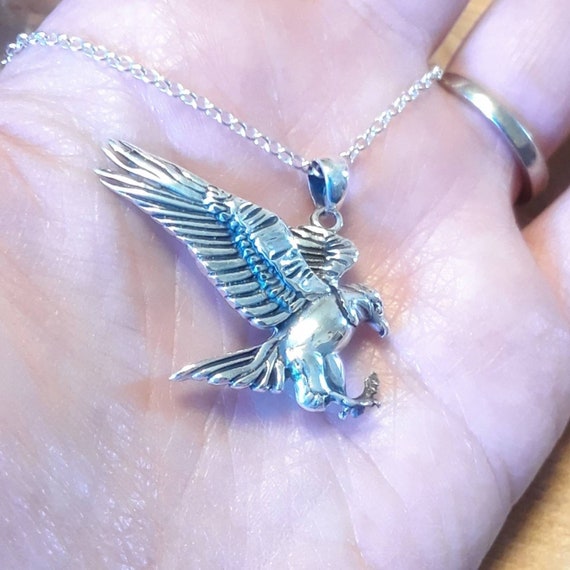 Sterling silver eagle necklace