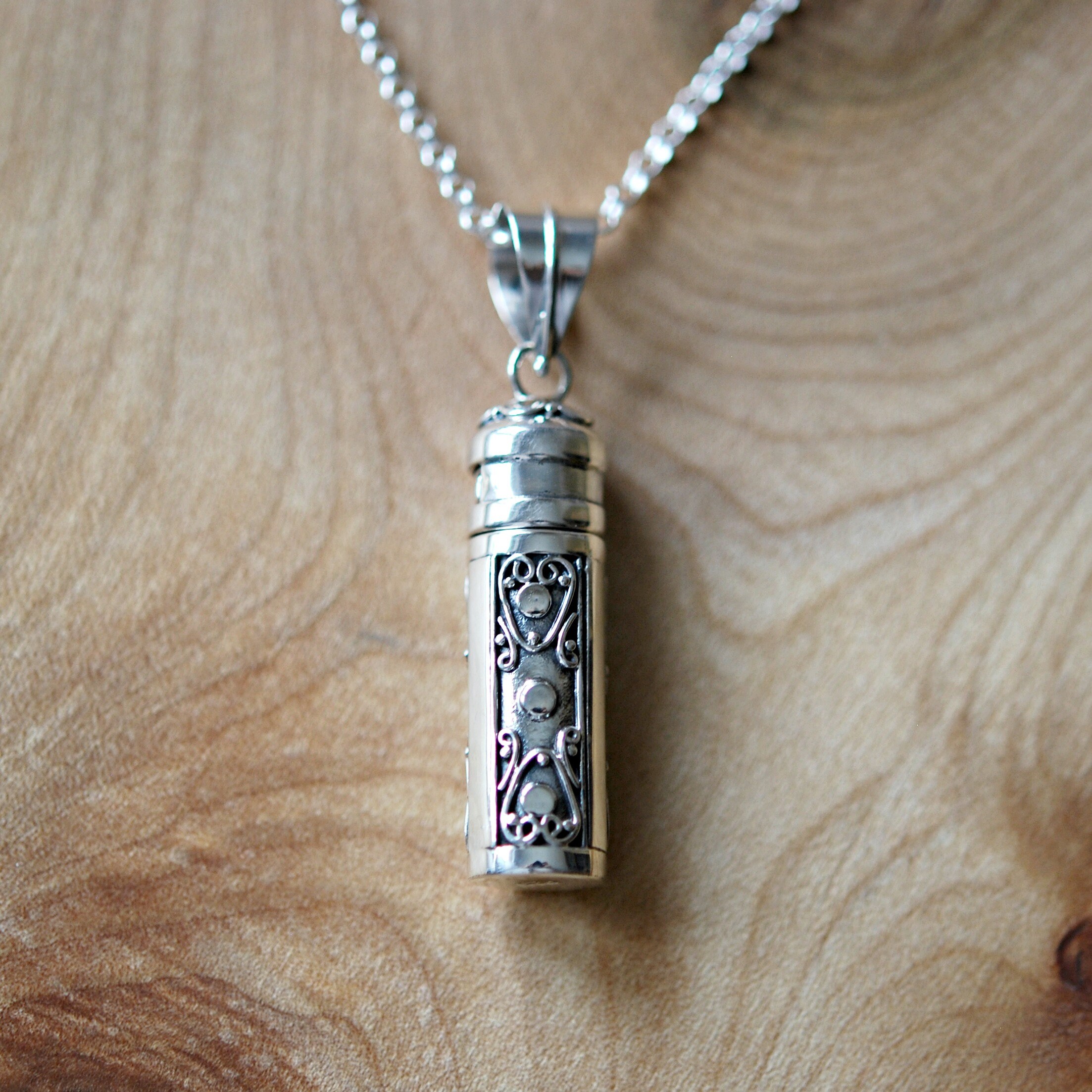 Sterling Silver Snuff Necklace Silver Snuff Box Pendant Etsy Canada