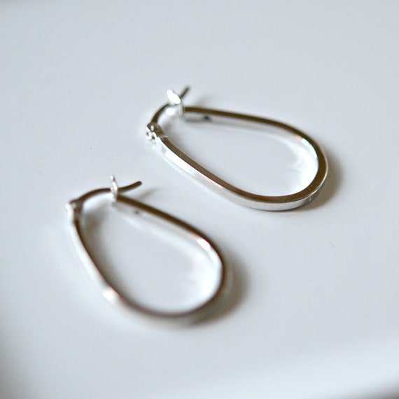 Sterling silver hoop earrings