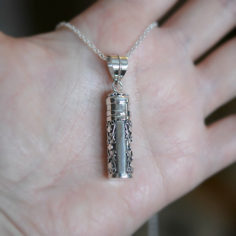 Sterling Silver Snuff Necklace Silver Snuff Box Pendant Etsy Singapore