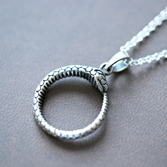 Sterling silver snake necklace