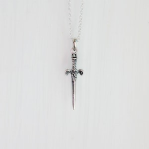 Dagger necklace, sword necklace, 925 sterling silver sword pendant, silver dagger pendant, knife necklace, mens necklace, knife pendant image 4