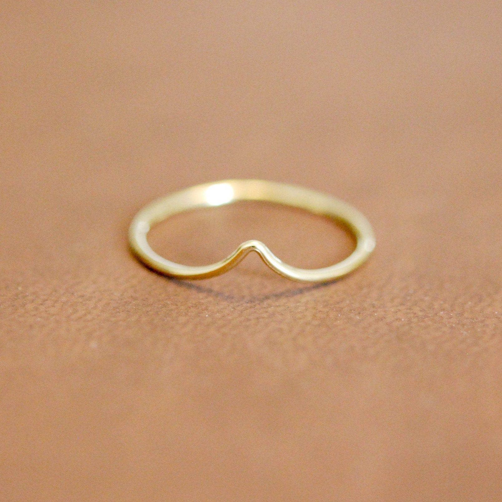 Gold Chevron Ring Thin Gold Stacking Ring Thin Ring Gold Etsy Sweden