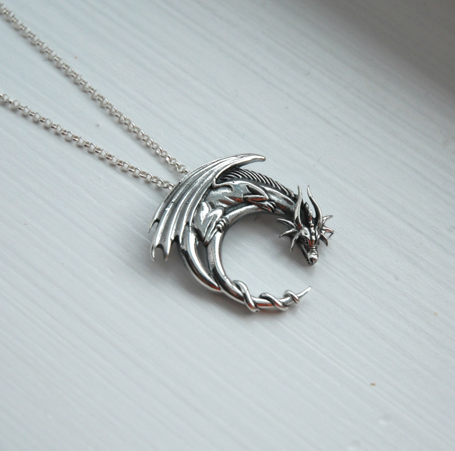 Details about   Sterling Silver Link Bone Chain Dragon Wing Toggle 21.5" 23.5" 25.5" Necklace 
