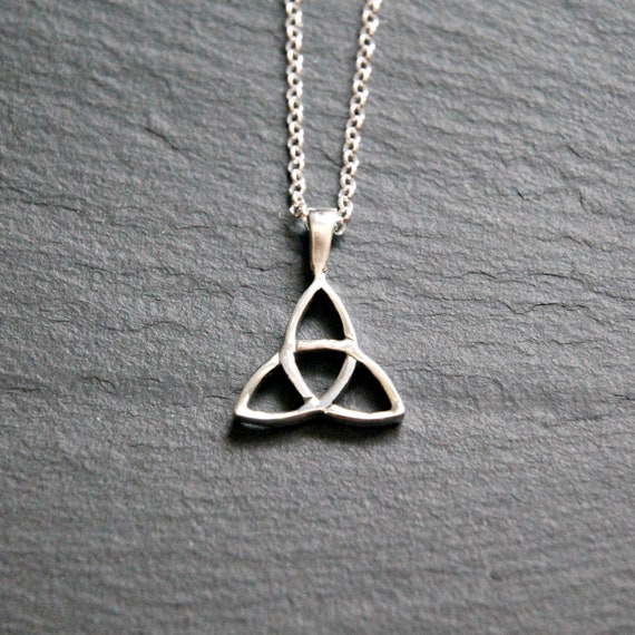 Sterling Silver Celtic Trinity Triquetra Knot Necklace with 12x6mm Marquise Cut Gemstone 16-17 inch Long Sterling Silver Celtic Trinity Triquetra Knot Necklace with 12x6mm Marquise Cut Gemstone 16-17 inch Long